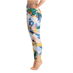 High Waist Yoga Leggings in Afternoon Garden