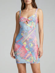 Aliona Embellished Luxury Multi-Coloured Party Dress