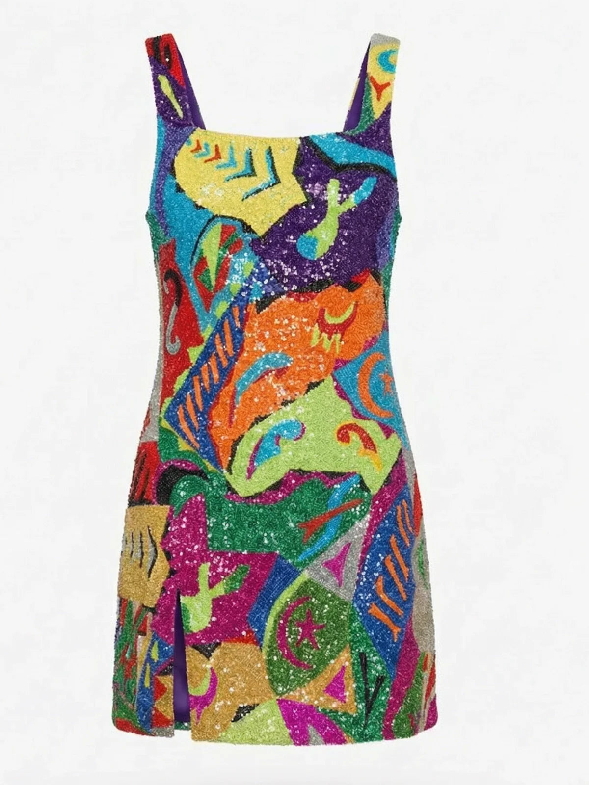 Boston Mosaic Beaded Mini Dress