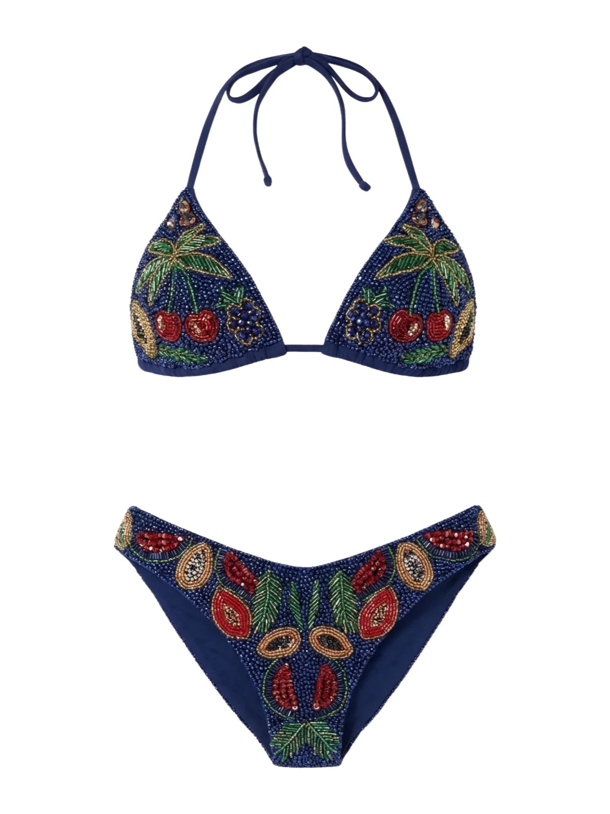 Cherry Bikini Bottom in Navy