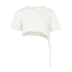 Free Heaven Crop String Tshirt - Blanc De Blanc