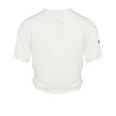 Free Heaven Crop Draped Tshirt - Blanc De Blanc