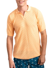 Cashmere Feel Polo Shirt | Orange Creme