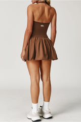 NOA Padel Bra Top and Skirt Set (With Flower)