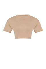 Free Heaven Crop Tshirt - Warm Taupe