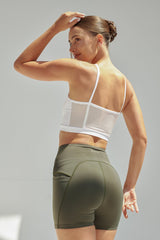 NEW AirRise Convertible v Neck Sports Bra - White