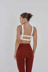 New AirRise Convertible v Neck Sports Bra - White