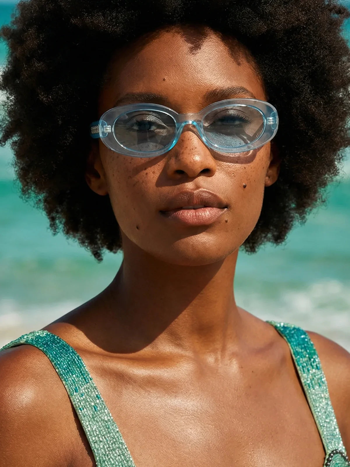 Oceanus X SOJOS Veronica Sunglasses Blue