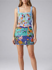 Safari Lagoon Beaded Dress