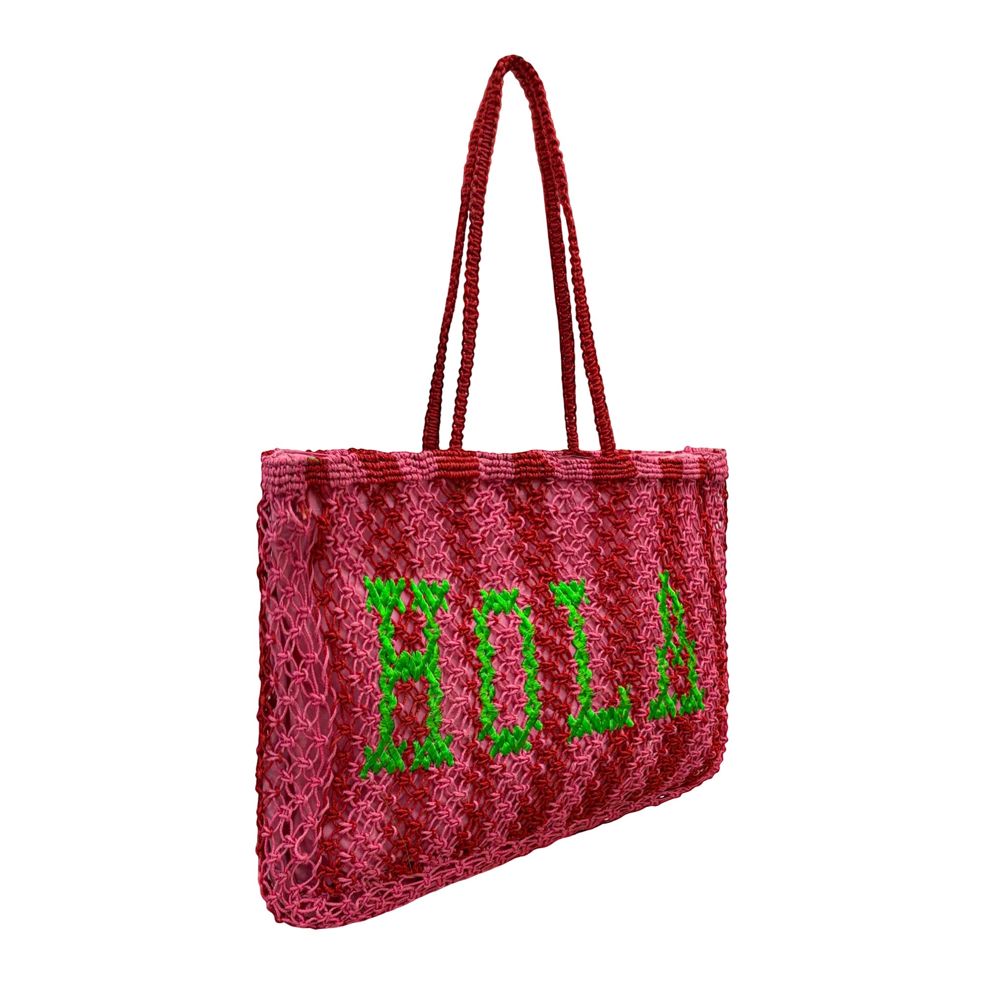 Hola Pink Jute Bag