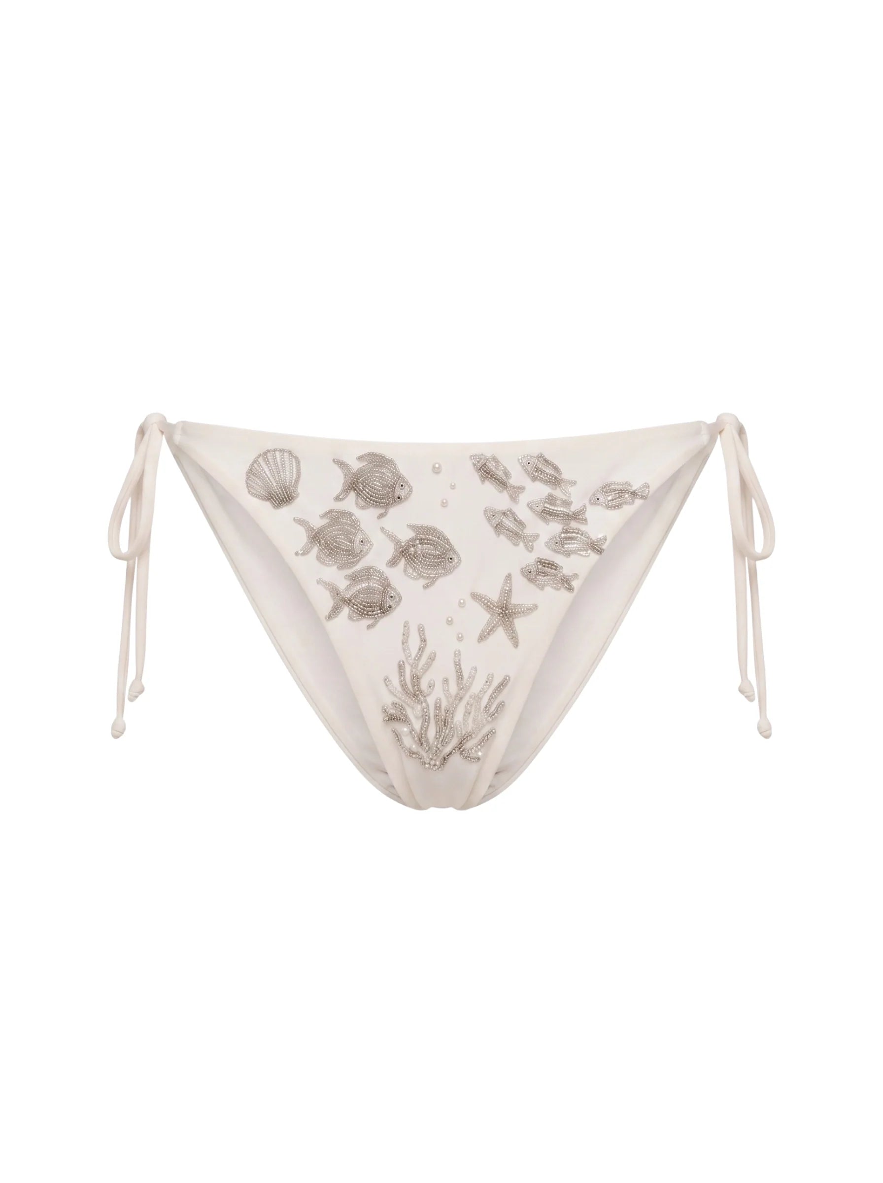Coraline Embellished Triangle Bikini Bottom