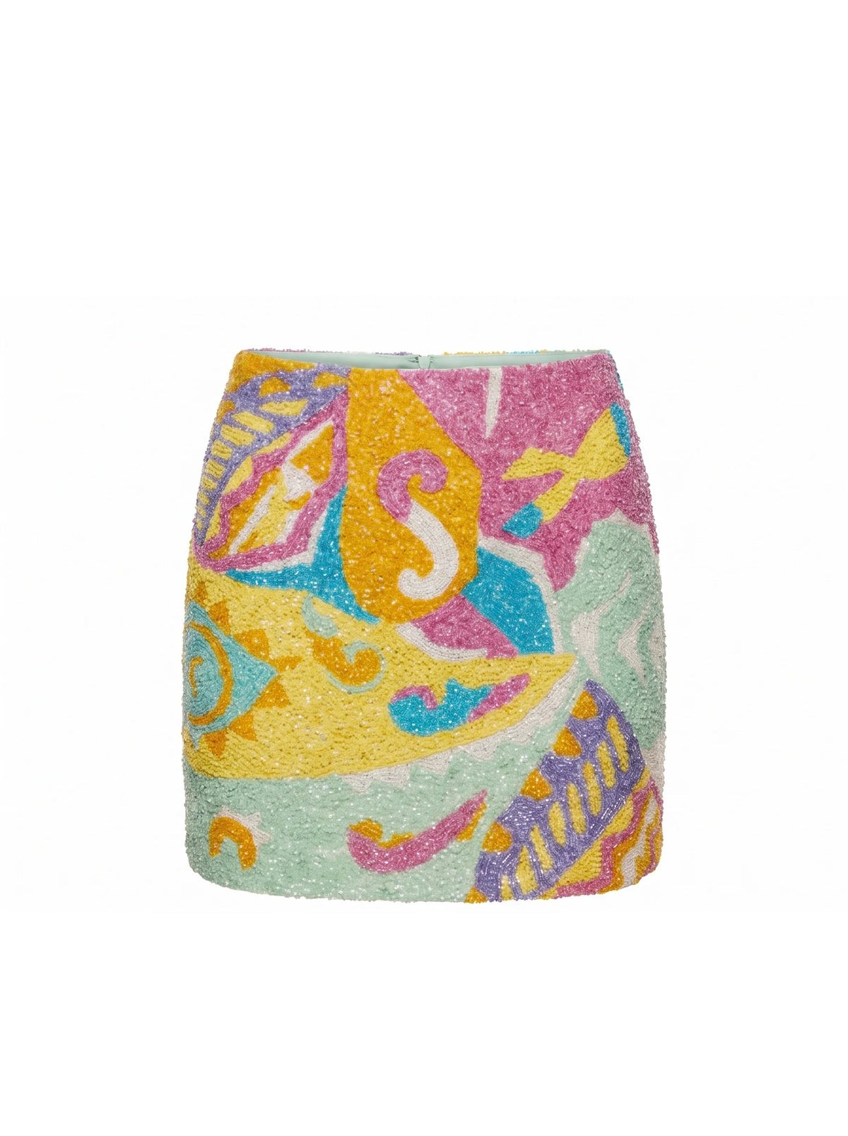 South Beach Azure Multi Colour Hand Beaded Co-Ord