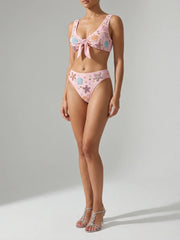 Orla Tie in the Middle Bikini Top Pink
