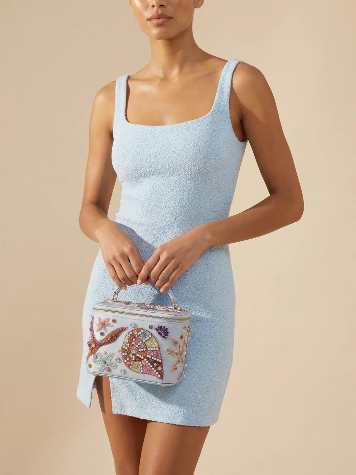 Selene Vanity Blue Makeup Bag