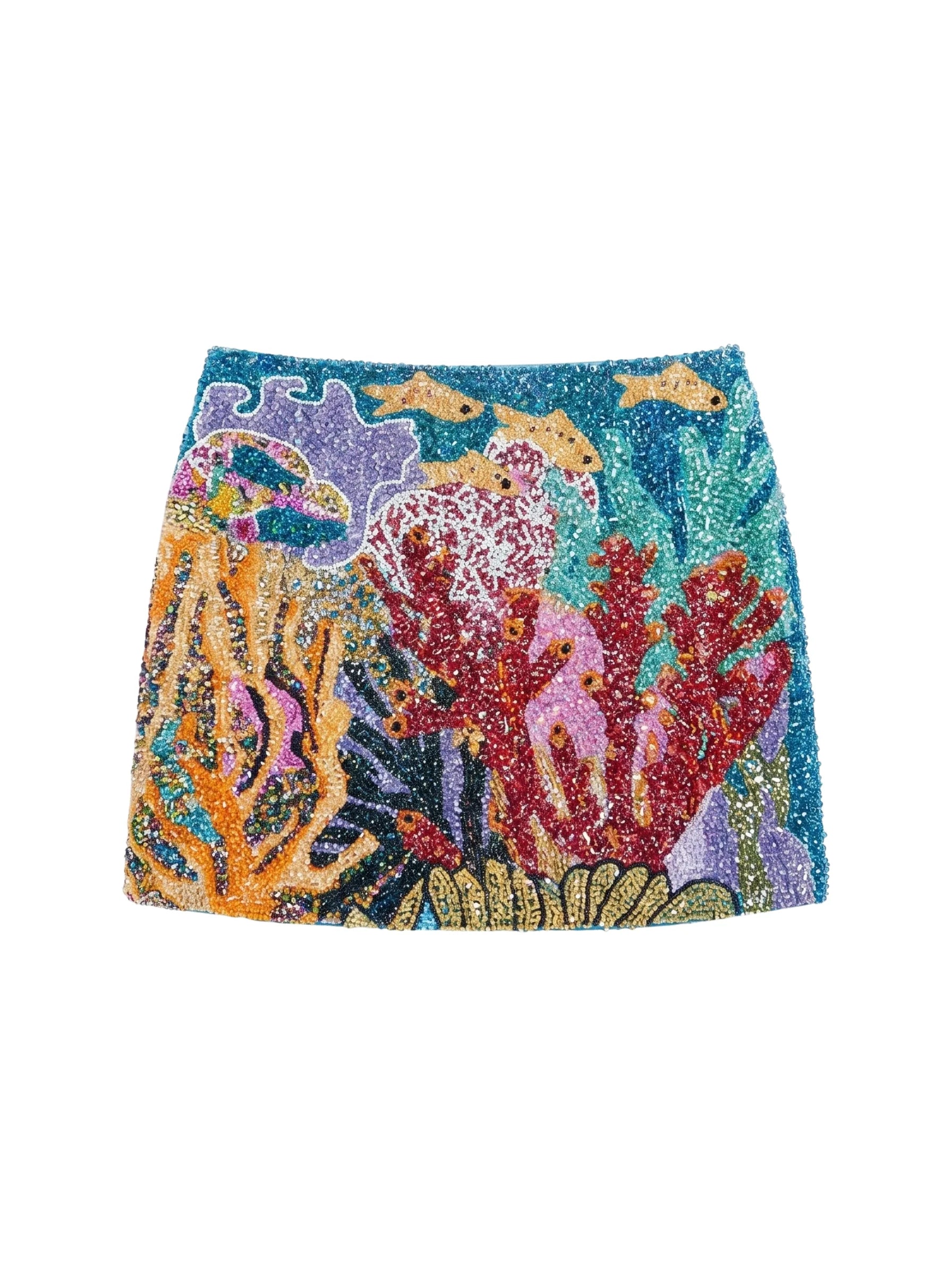 Sekushi Coastal Blue Coral Co-Ord Skirt