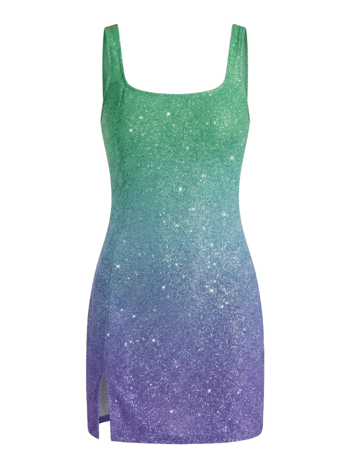 Sofia Hand Beaded Party Dress Orange Ombré