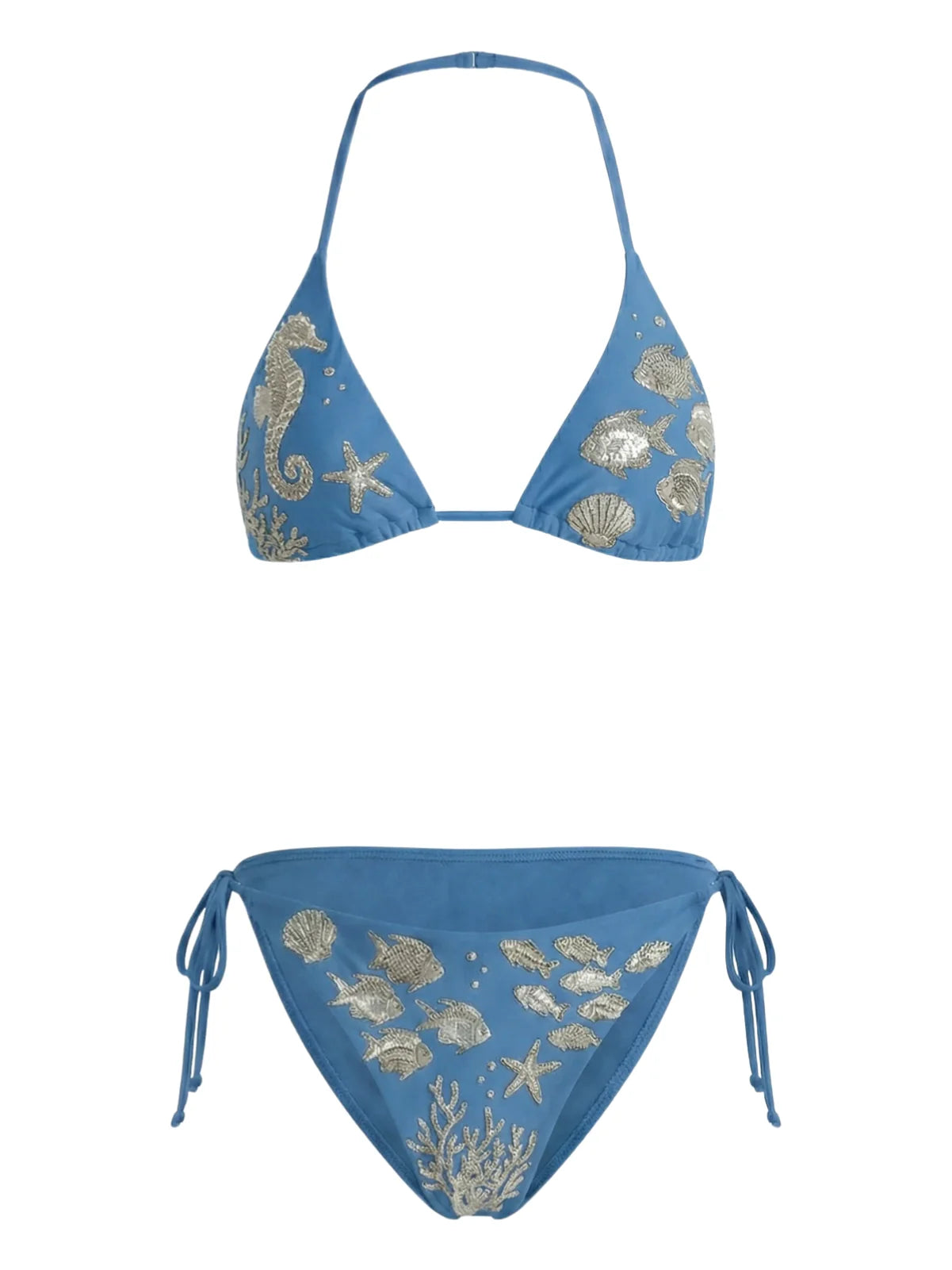 Coraline Embellished Triangle Bikini Bottom