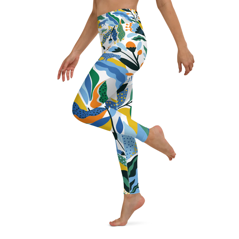 High Waist Yoga Leggings in Leopards Jungle