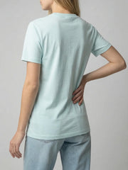 Plage Blue Tee -Tshirt Beaded