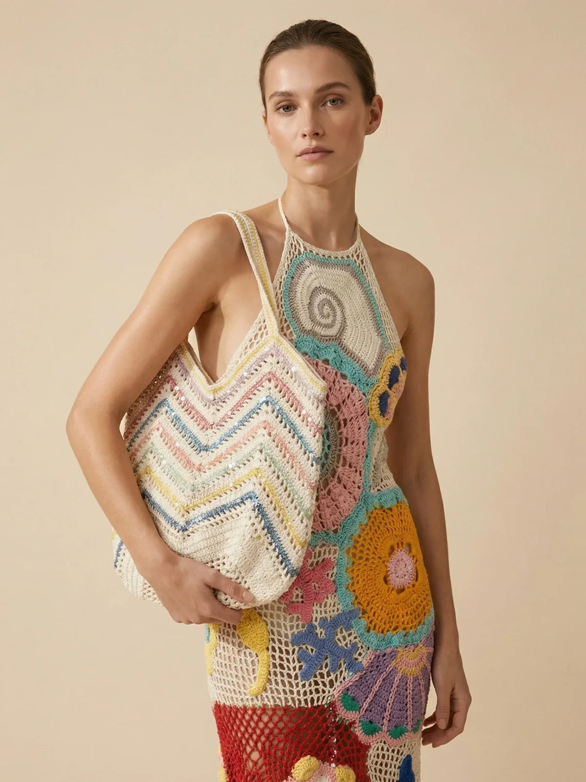 Seaside Pastel Crochet Bag