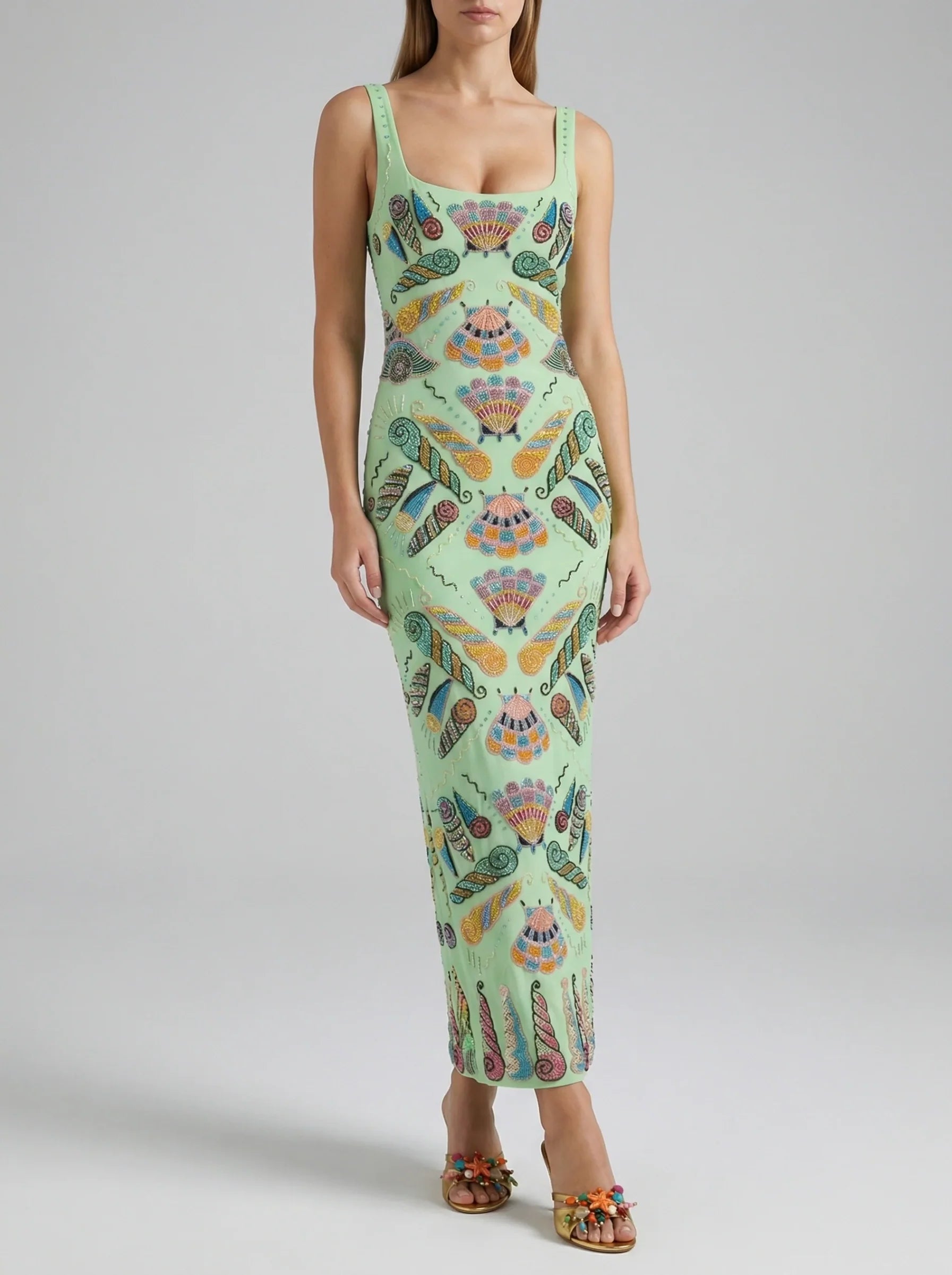Dreamshell Maxi Dress - Green Mint
