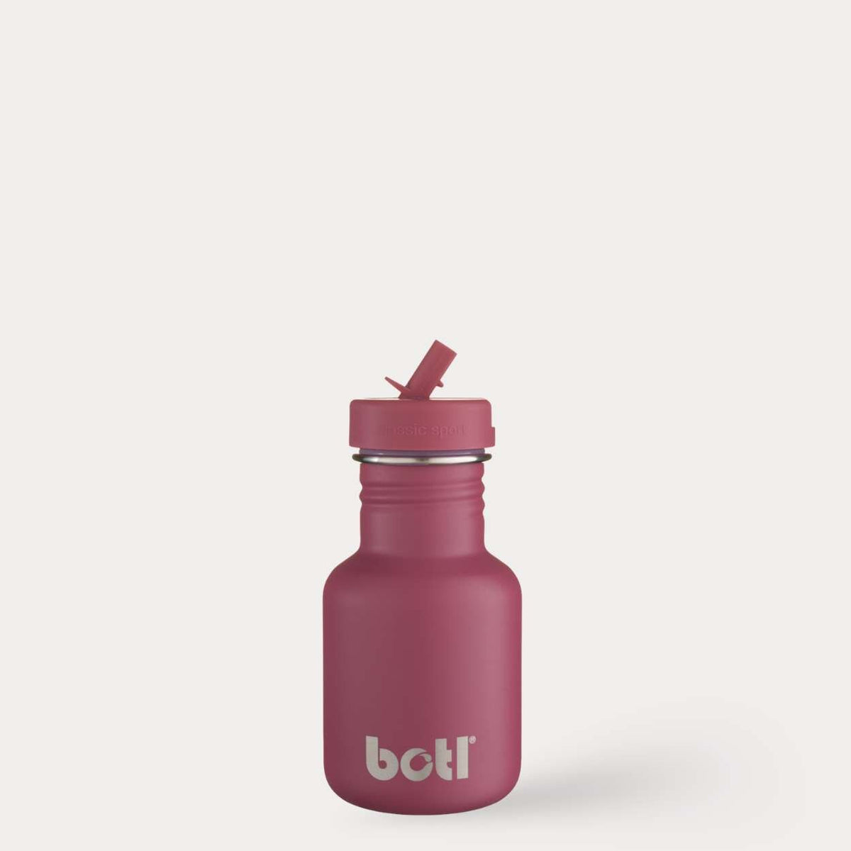 350ml Stainless Steel - Non Insulated With Straw Cap | Dark Cherry Red | BOTL