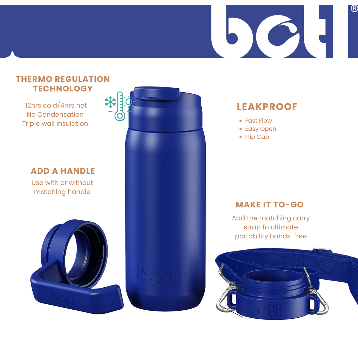 Insulated Travel Mug 600ml Leakproof Coffee Cup Stainless Steel BPA-Free - Prince | BOTL |