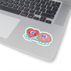Copy of Heart & Brain Friends Sticker — Cute Retro Kiss-Cut Decal