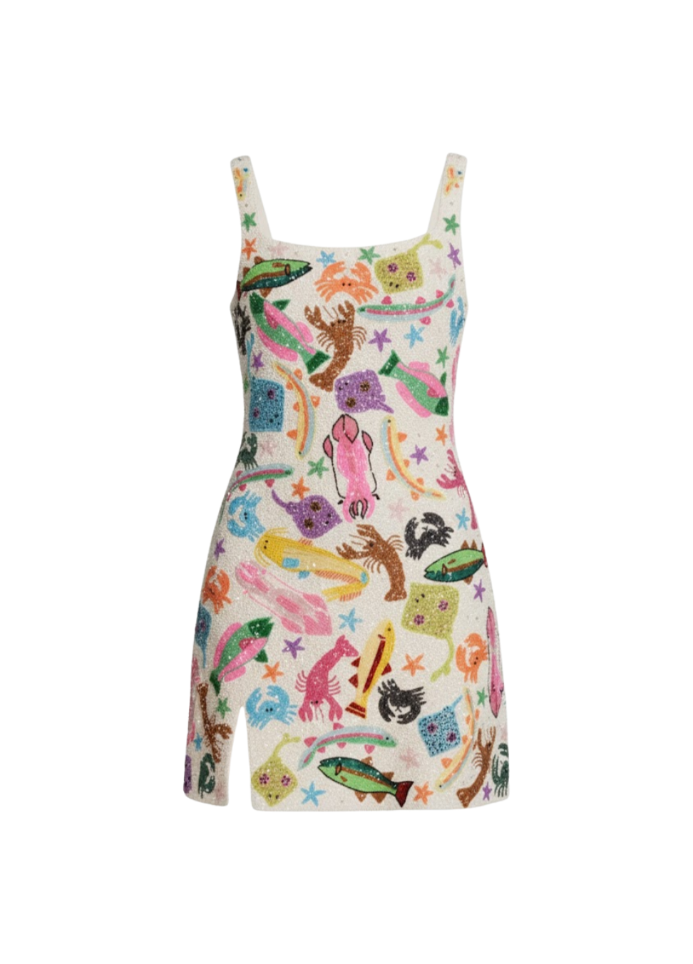 Arizona Beaded Mini Dress White in Stock