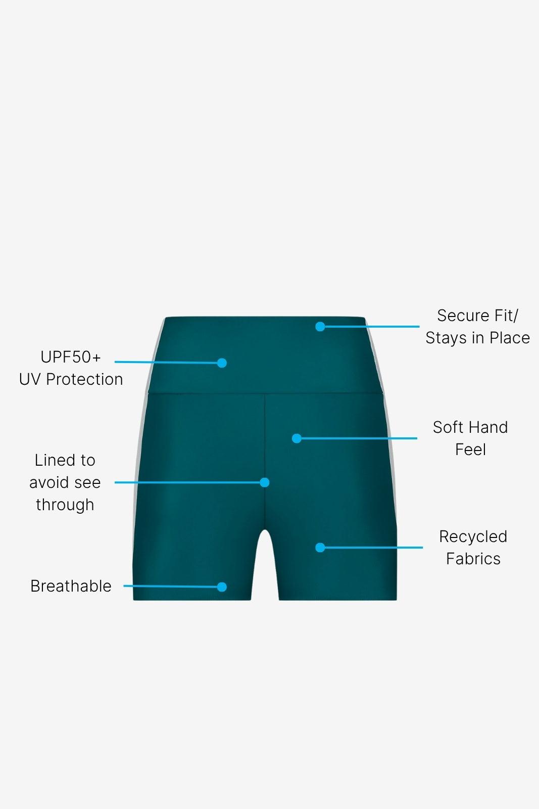 Sport Shorts ― Teal / Light Blue