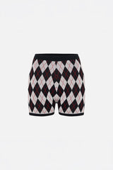 Daydreamers Argyle Knit Mini Short