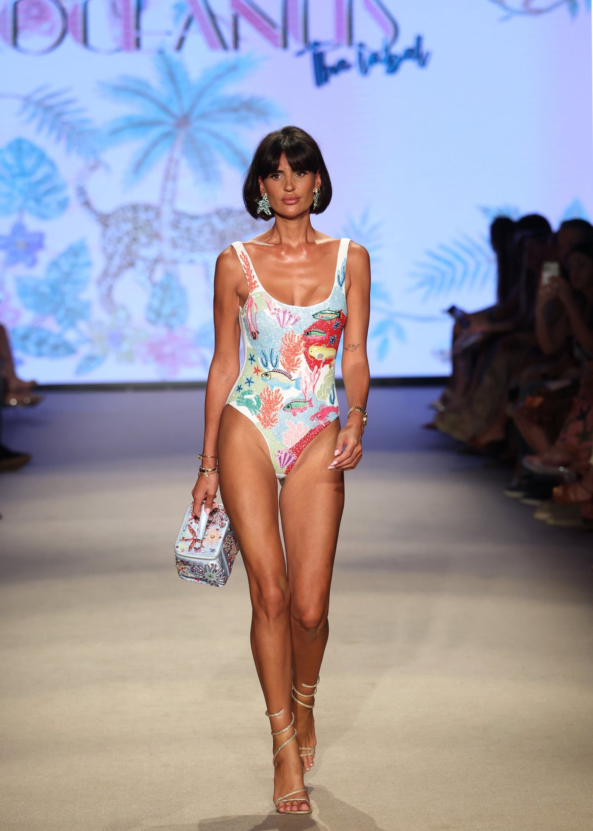 Fish Underwater White Swimsuit