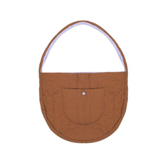 MOON CROSS BODY BAG - FLAT WHITE BROWN