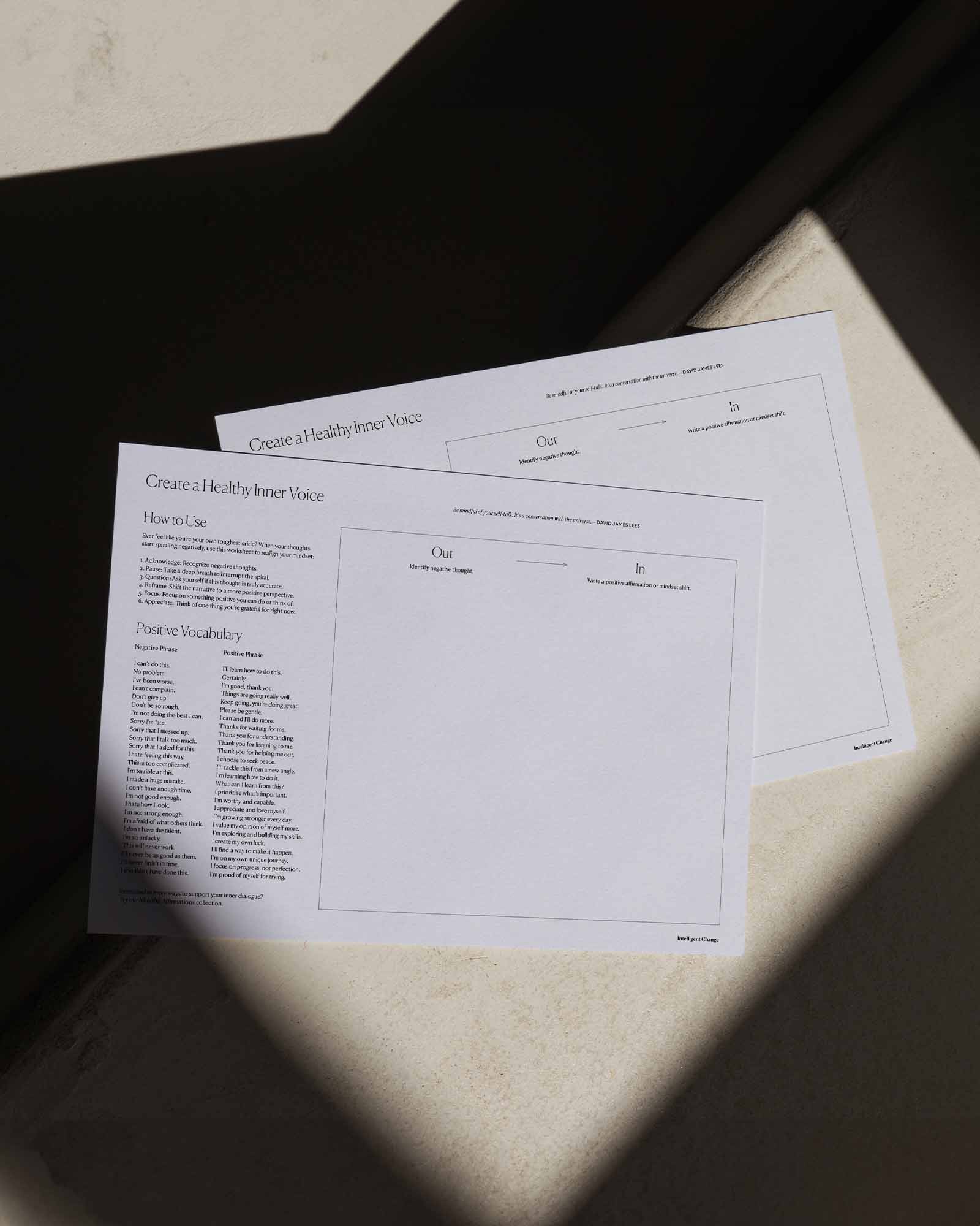 Affirmations Worksheet
