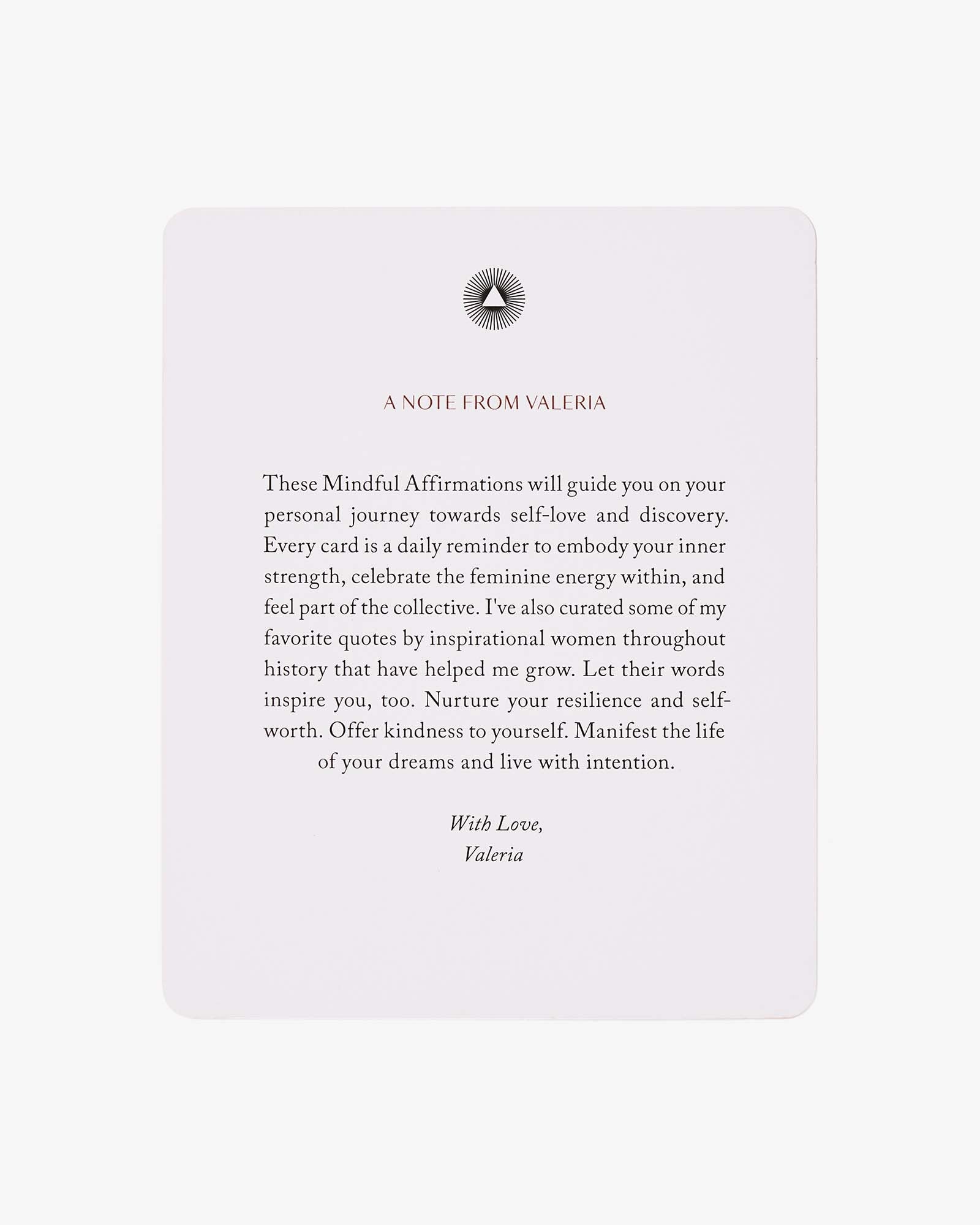 Mindful Affirmations by Valeria Lipovetsky