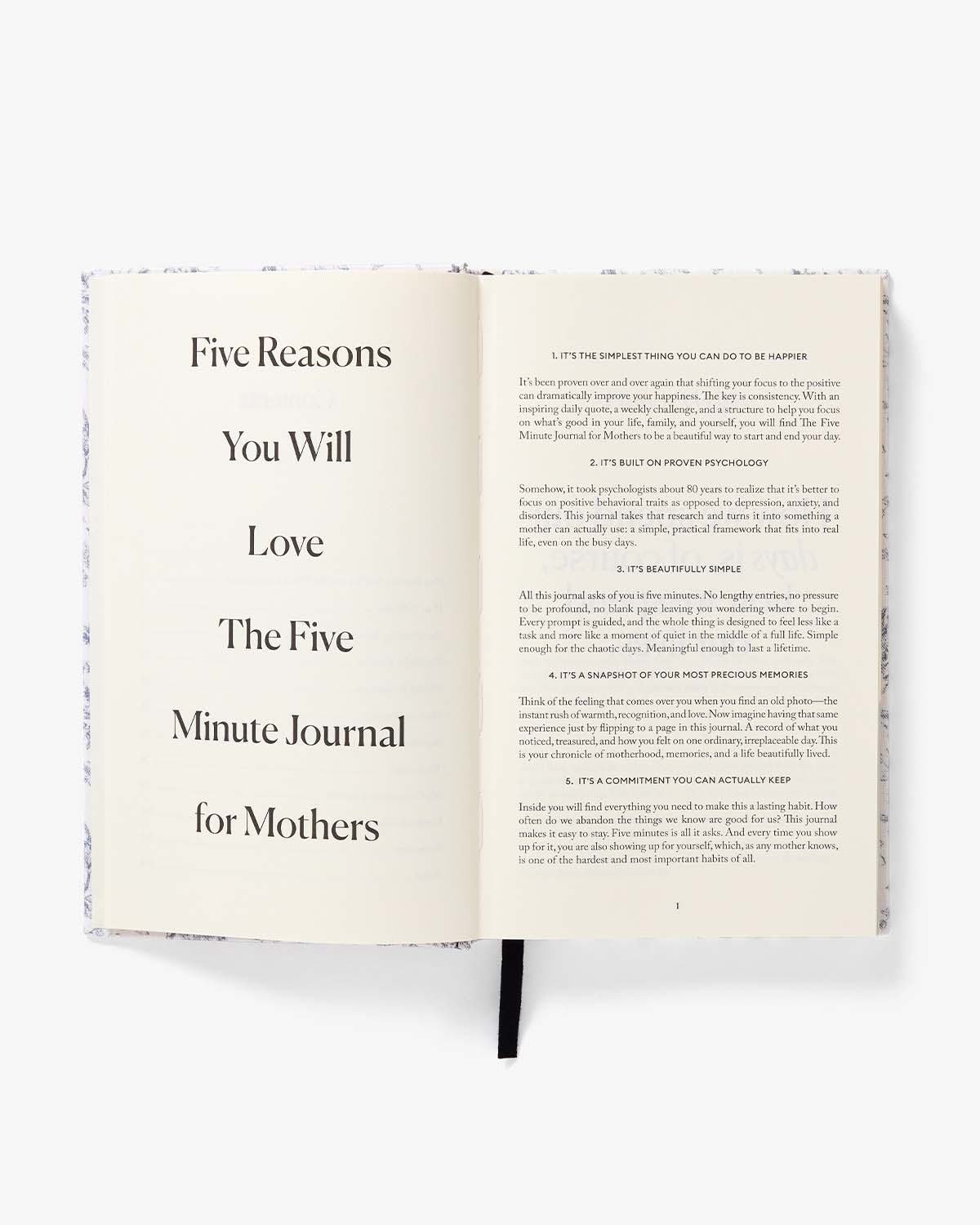 The Five Minute Journal for Mothers