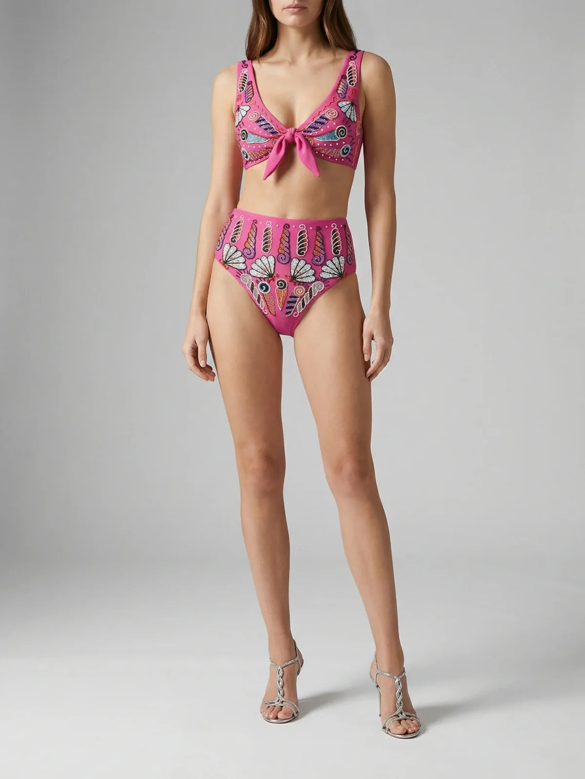 Nebula Shell Bikini Top Fuchsia