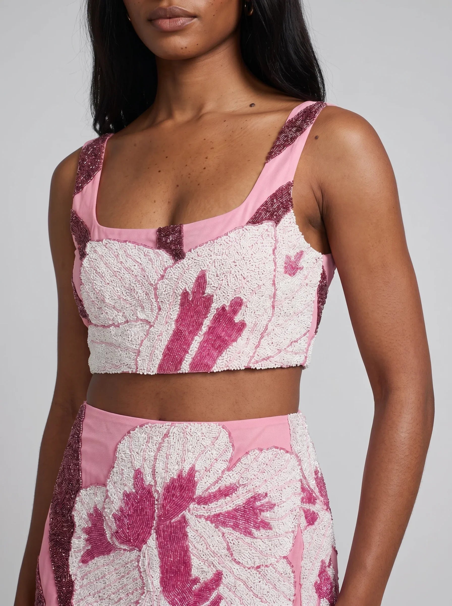 Delilah Beaded Co-Ord Top Oceanus X by Poppy
