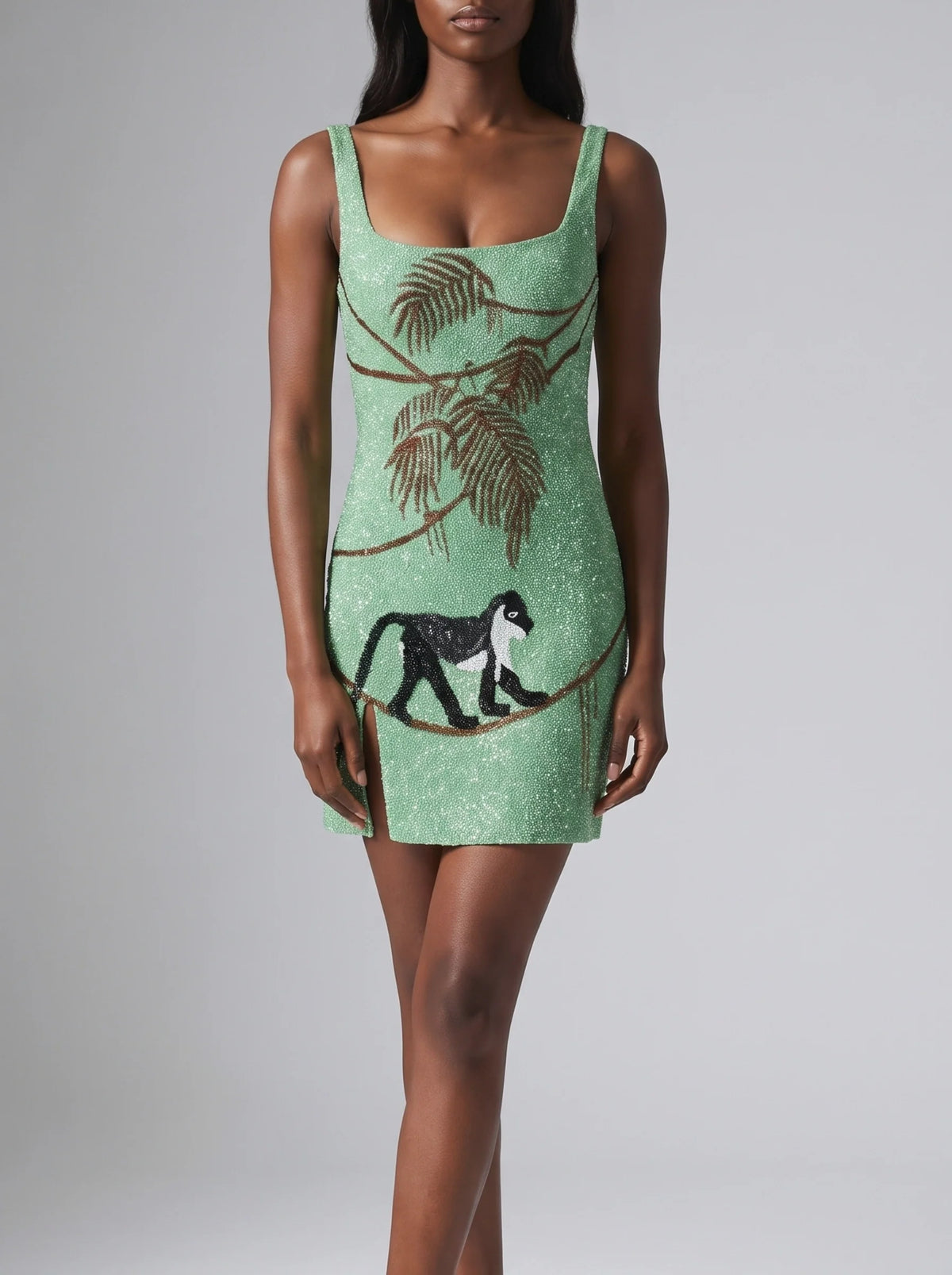 St. Barth Hand-Beaded Crystal Dress