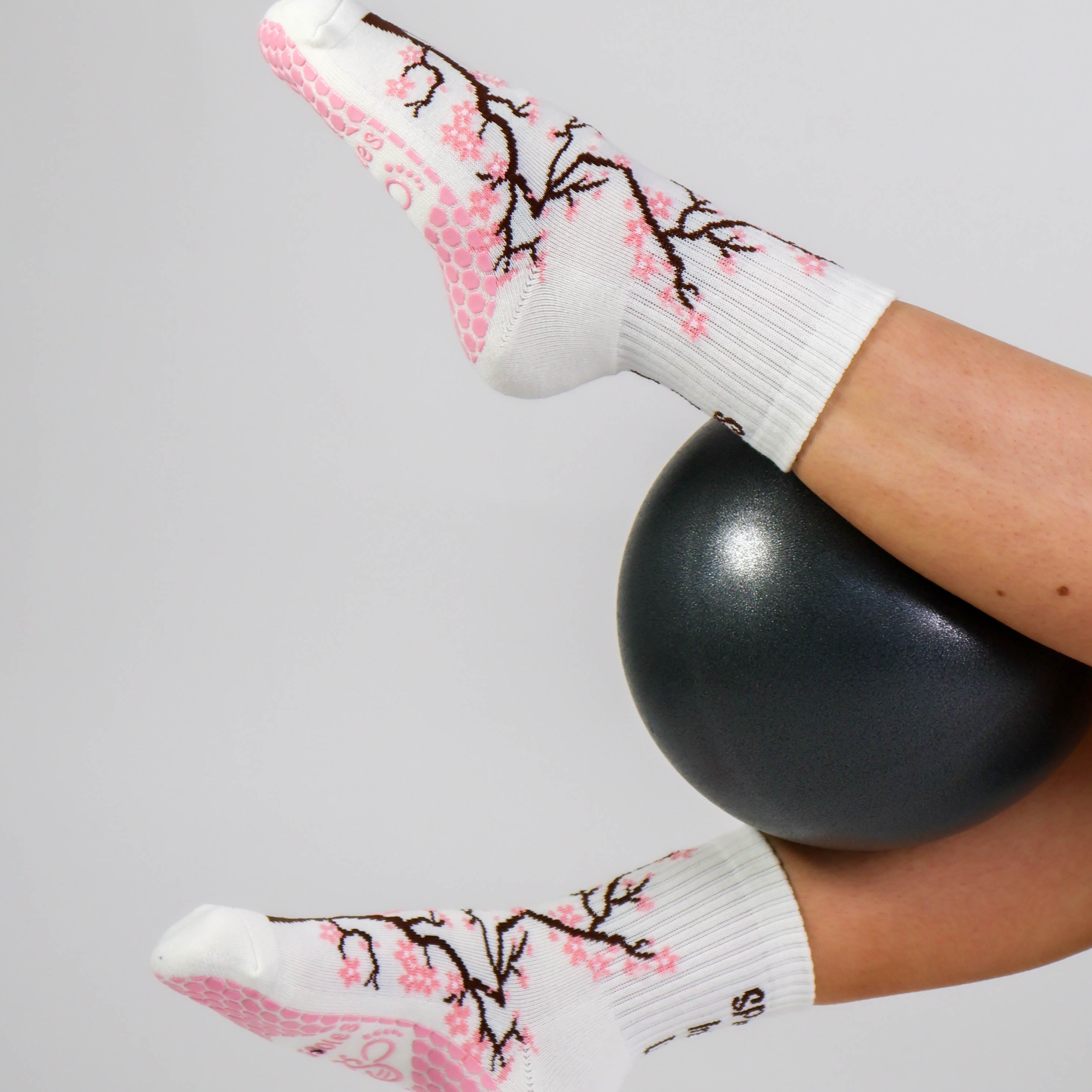 Melisoles 'Spring Into Life' Cherry Blossom Grip Socks