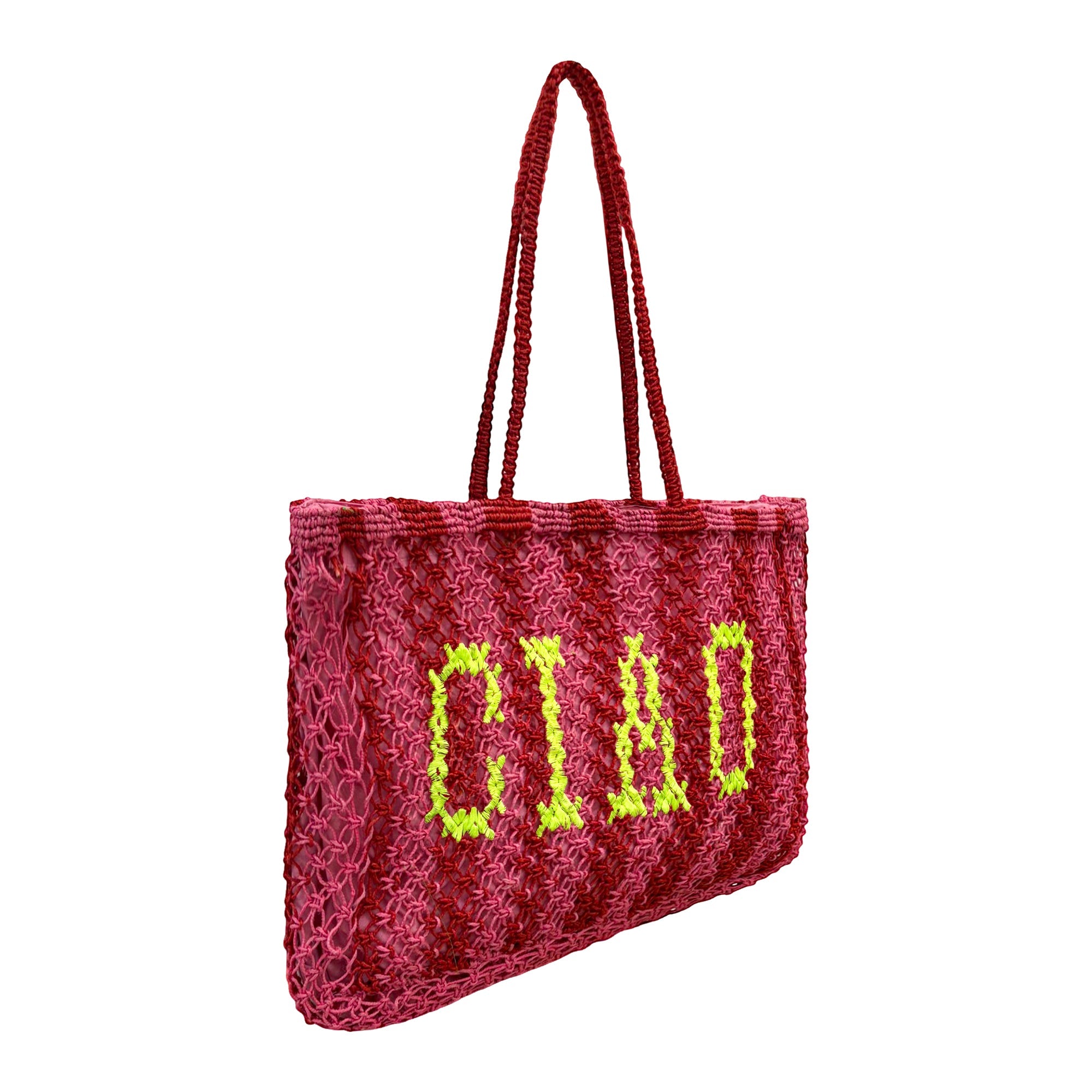 Ciao Pink Jute Bag