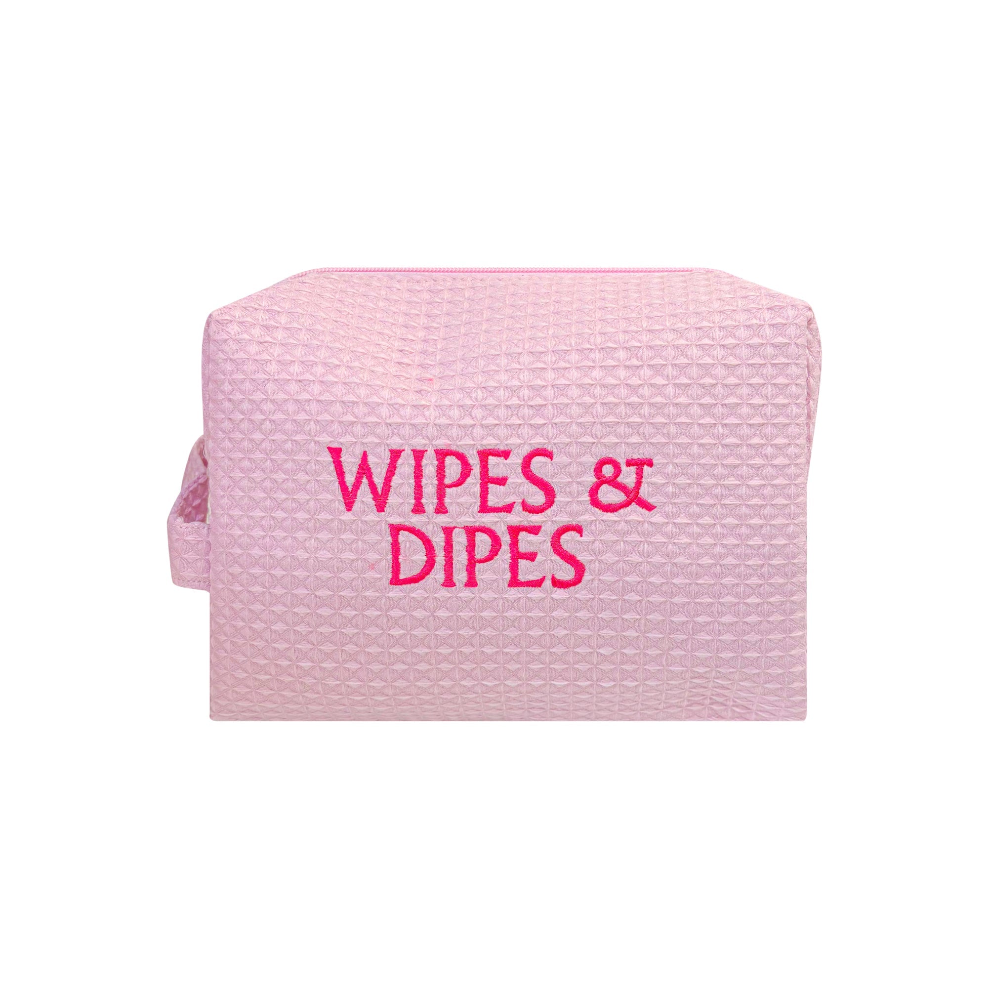 Pink Wipes & Dipes Waffle Bag
