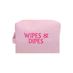 Pink Wipes & Dipes Waffle Bag