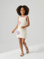 Shell White Crochet Kids Dress