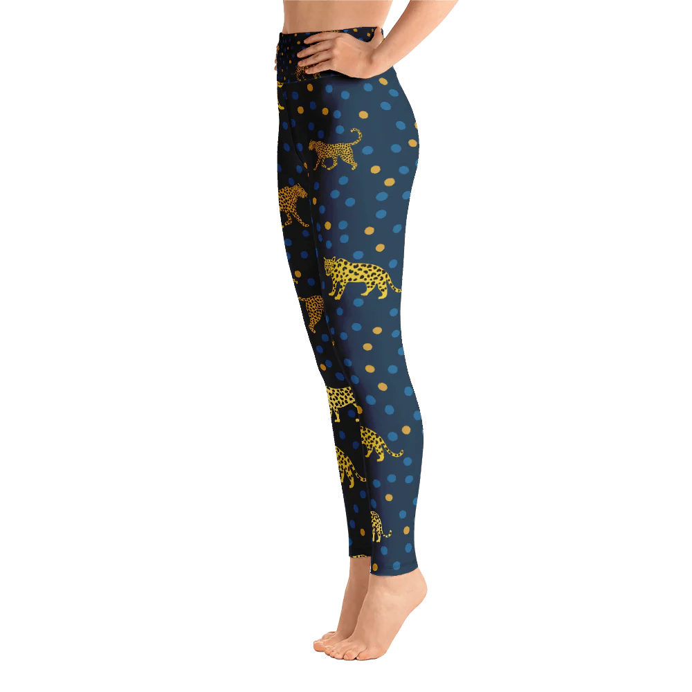 High Waist Yoga Leggings in Leopards Land