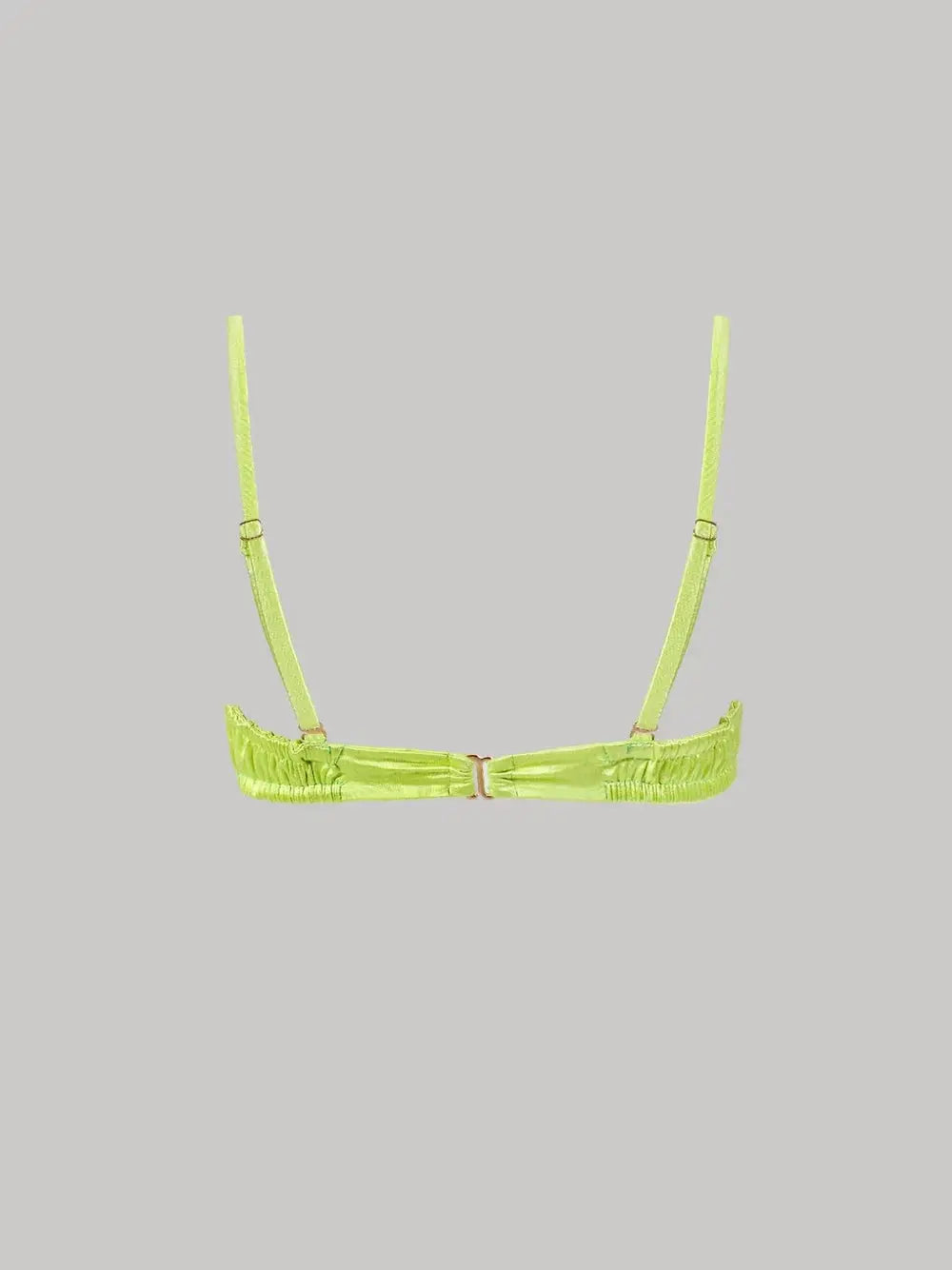 Luna Ruched Bikini Top in Chartreuse