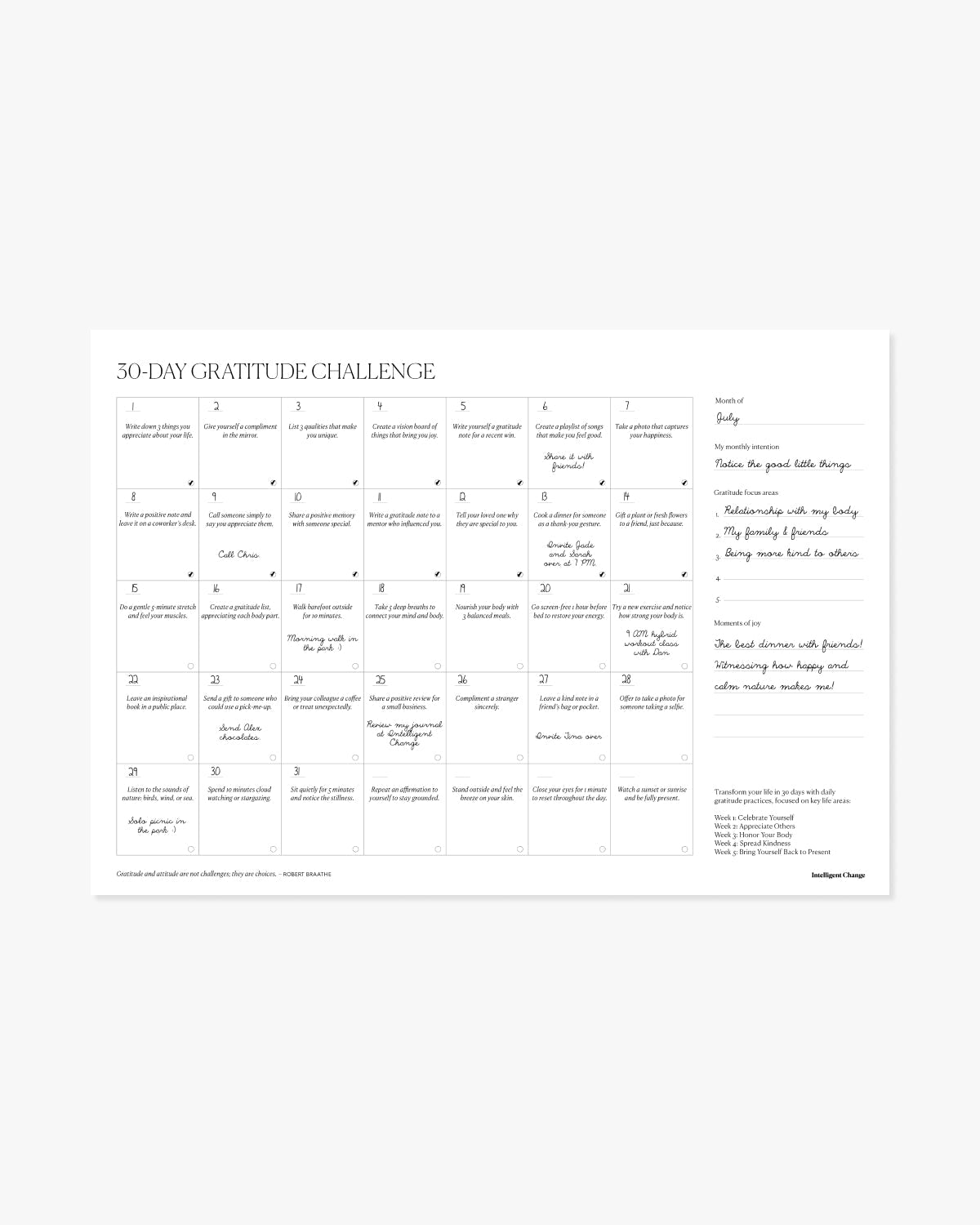 30 Day Gratitude Challenge