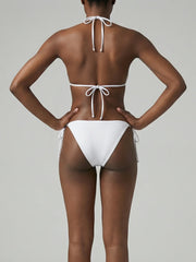 Oceanus X Zandra Rhodes Dreamshell Half Beaded White Bikini Top