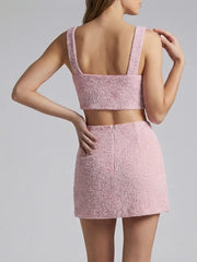 Ocean Bloom Co-Ord Skirt Pink