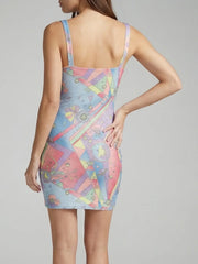 Aliona Embellished Luxury Multi-Coloured Party Dress